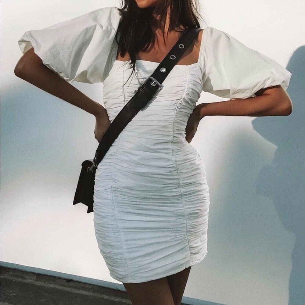 Princess Polly Puff Sleeve White Mini Dress